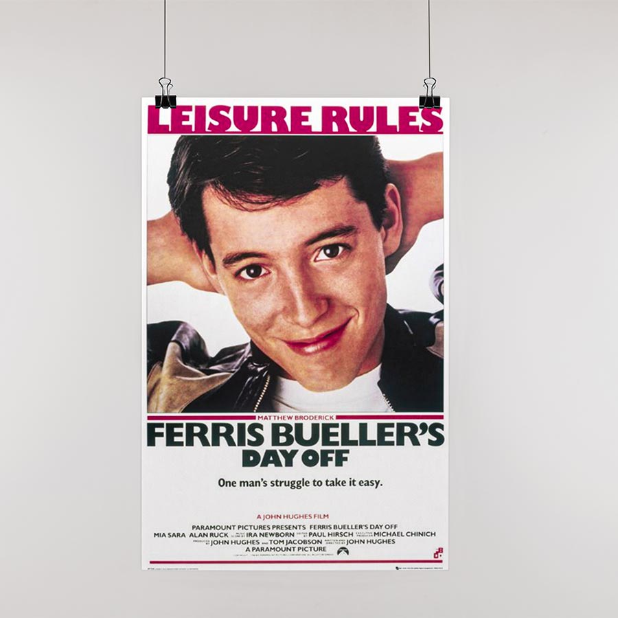 FERRIS BUELLER Gorgeous Poster, Leisure Rules